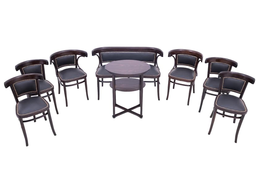 Zestaw mebli, brązowy, drewno, Thonet, Europa Zachodnia, koniec XIX wieku