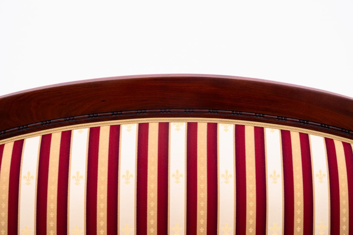 Sofa biedermeier, beżowy, drewno, Europa Północna, koniec XIX w. - 73035