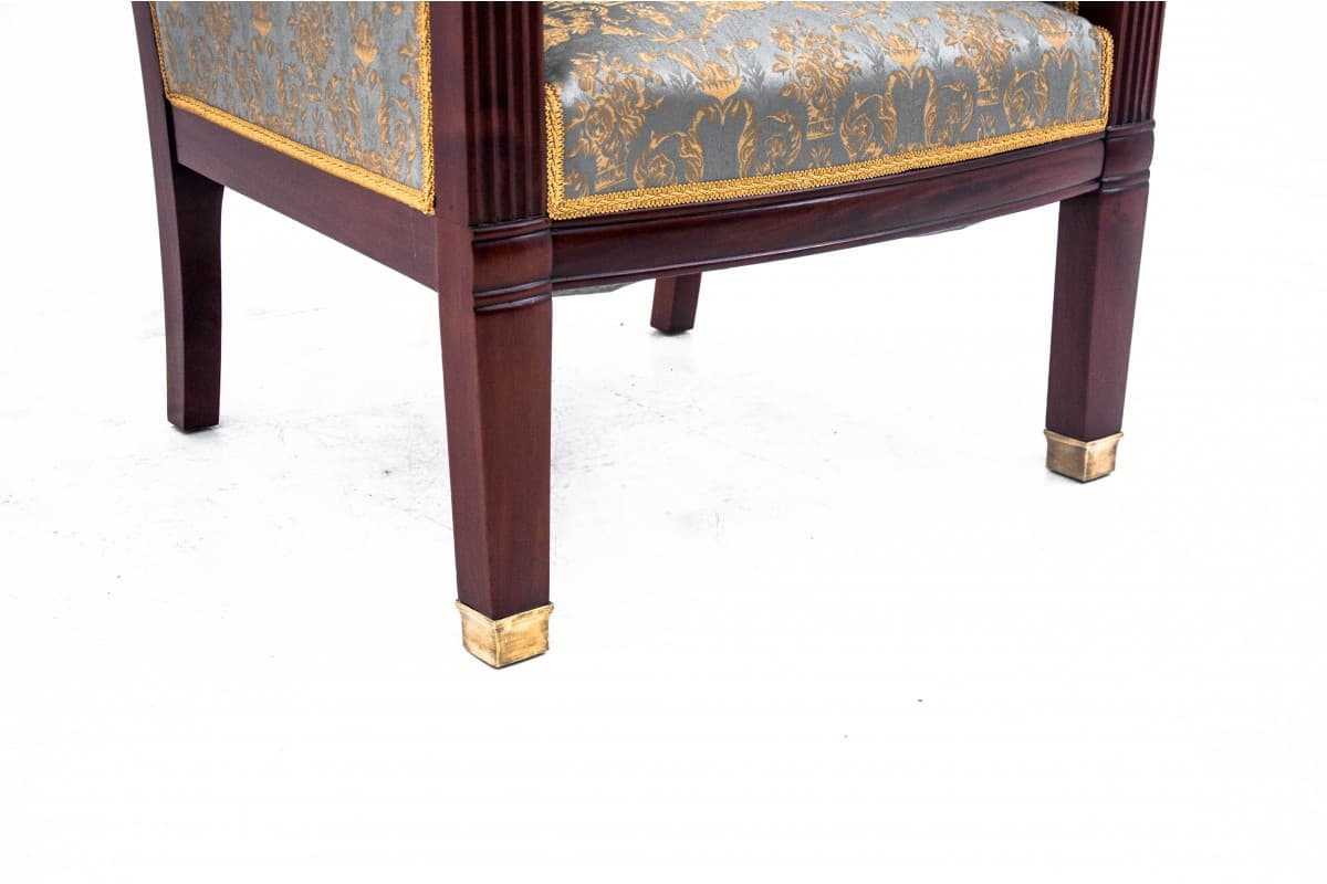 Pair of Biedermeier armchairs, multicolor, mahogany, Northern Europe, 1860s - 73249