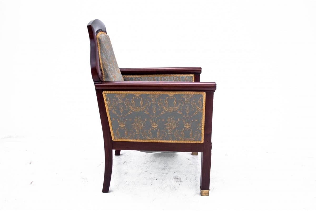 Pair of Biedermeier armchairs, multicolor, mahogany, Northern Europe, 1860s - 73250