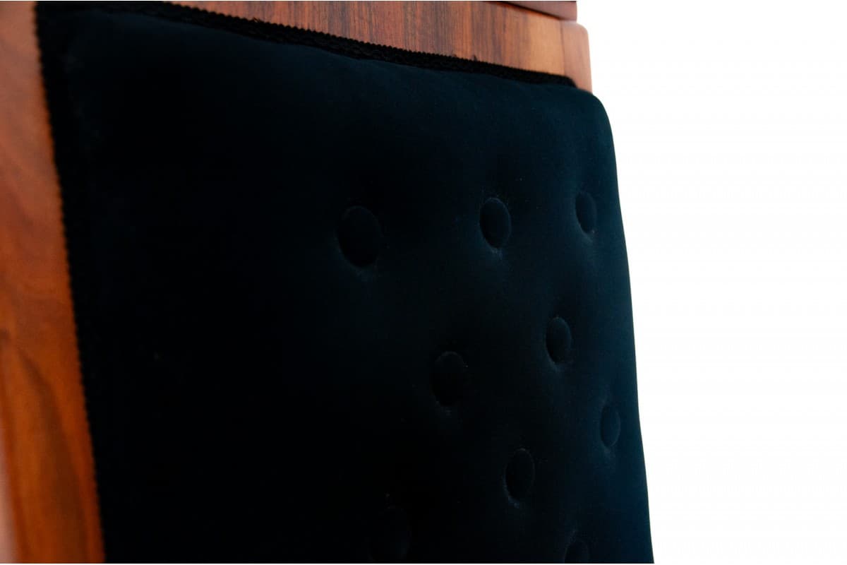 Fotel tronowy, velvet czarny, drewno, Europa Zachodnia, lata 20. - 73276