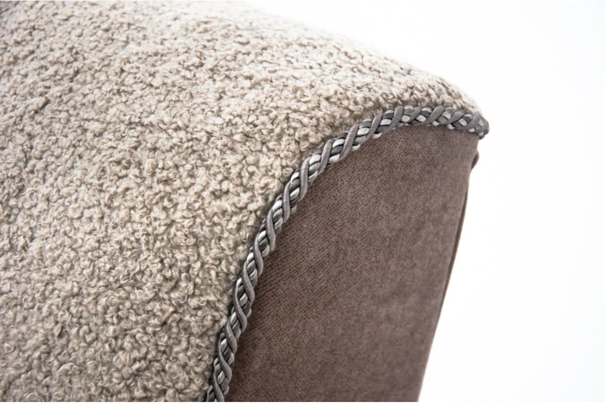 Pair of armchairs H-227, Art Deco, beige boucle, oak, by J. Halabala, Czechoslovakia, 1930s. - 75645