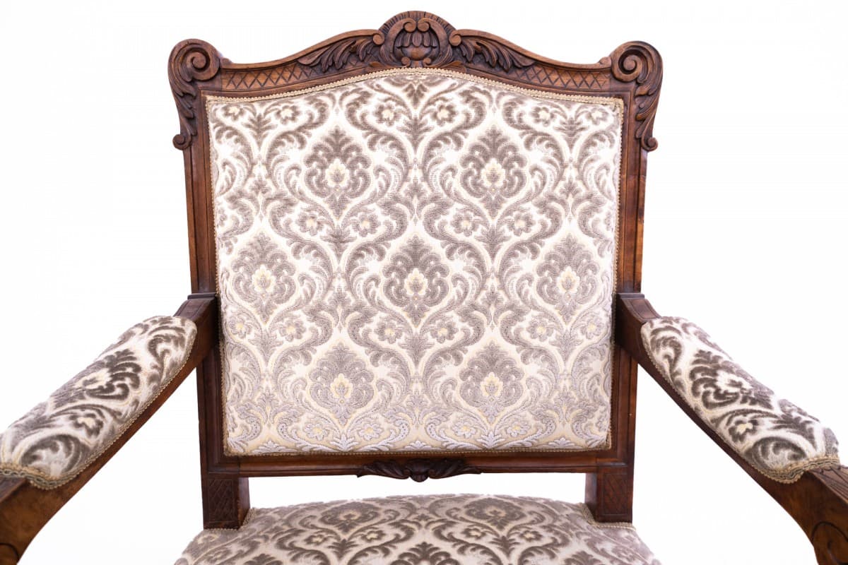 Pair of armchairs, Neo-Baroque, light brown walnut, France, early 20th c. - 75688