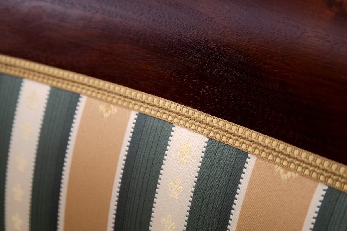 Pair of armchairs Empire, golden, wood, Northern Europe, 19th c. - 75703