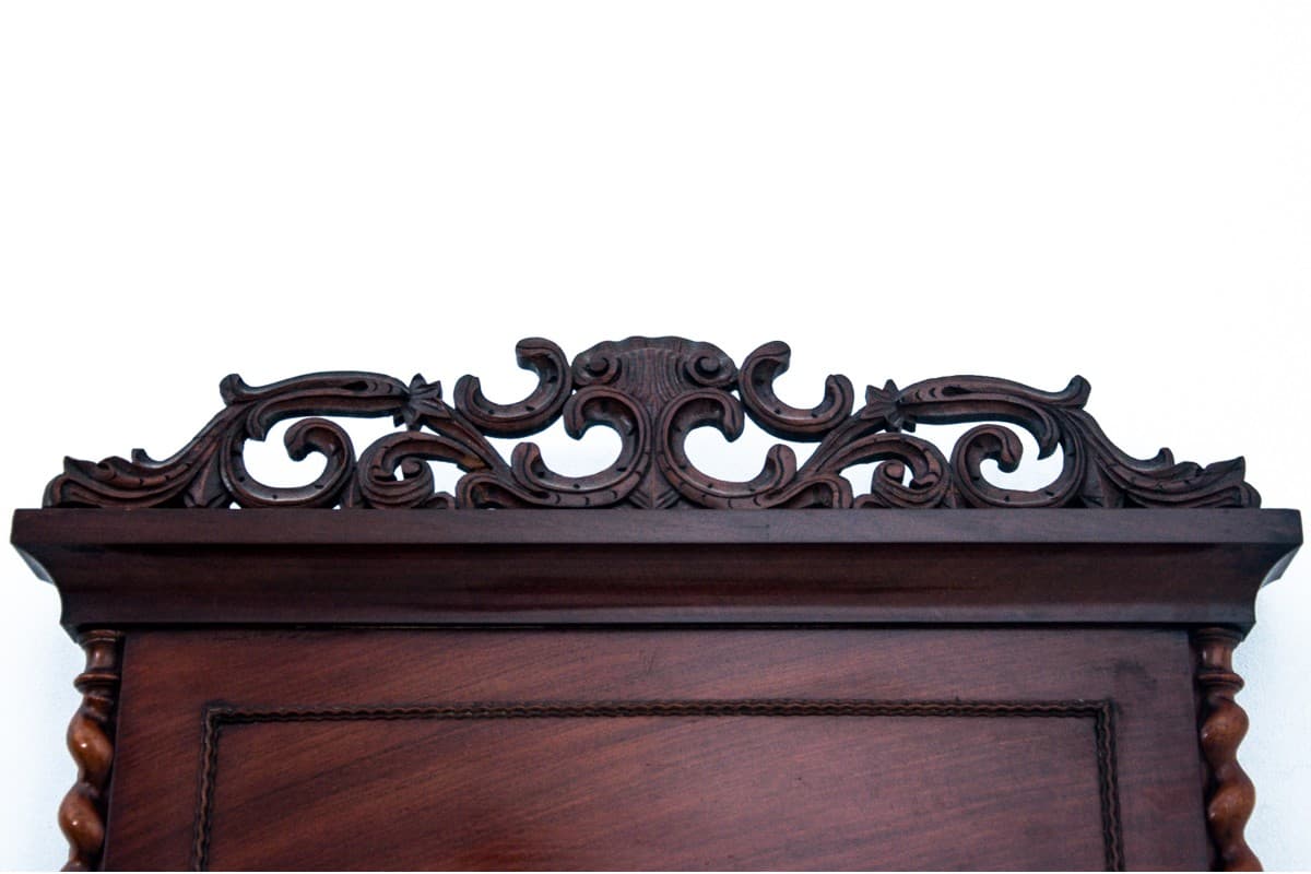 Lustro neoklasyczne, mahoń ciemnobrązowy, Norwegia, początek XX w. - 76555