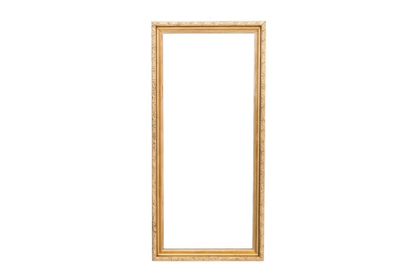 Rectangular mirror, golden wood, early 20th c.