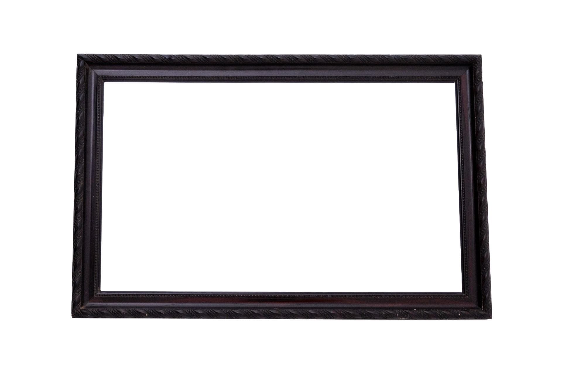 Wall Mirror, Art Nouveau, dark brown wood, Western Europe, early 20th c.