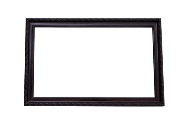 Wall Mirror, Art Nouveau, dark brown wood, Western Europe, early 20th c. - DIMENSION