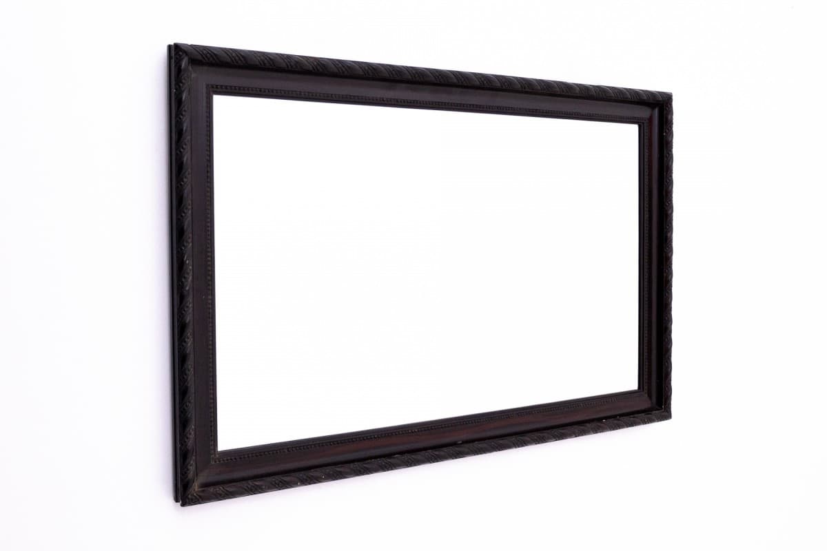 Wall Mirror, Art Nouveau, dark brown wood, Western Europe, early 20th c. - 76582