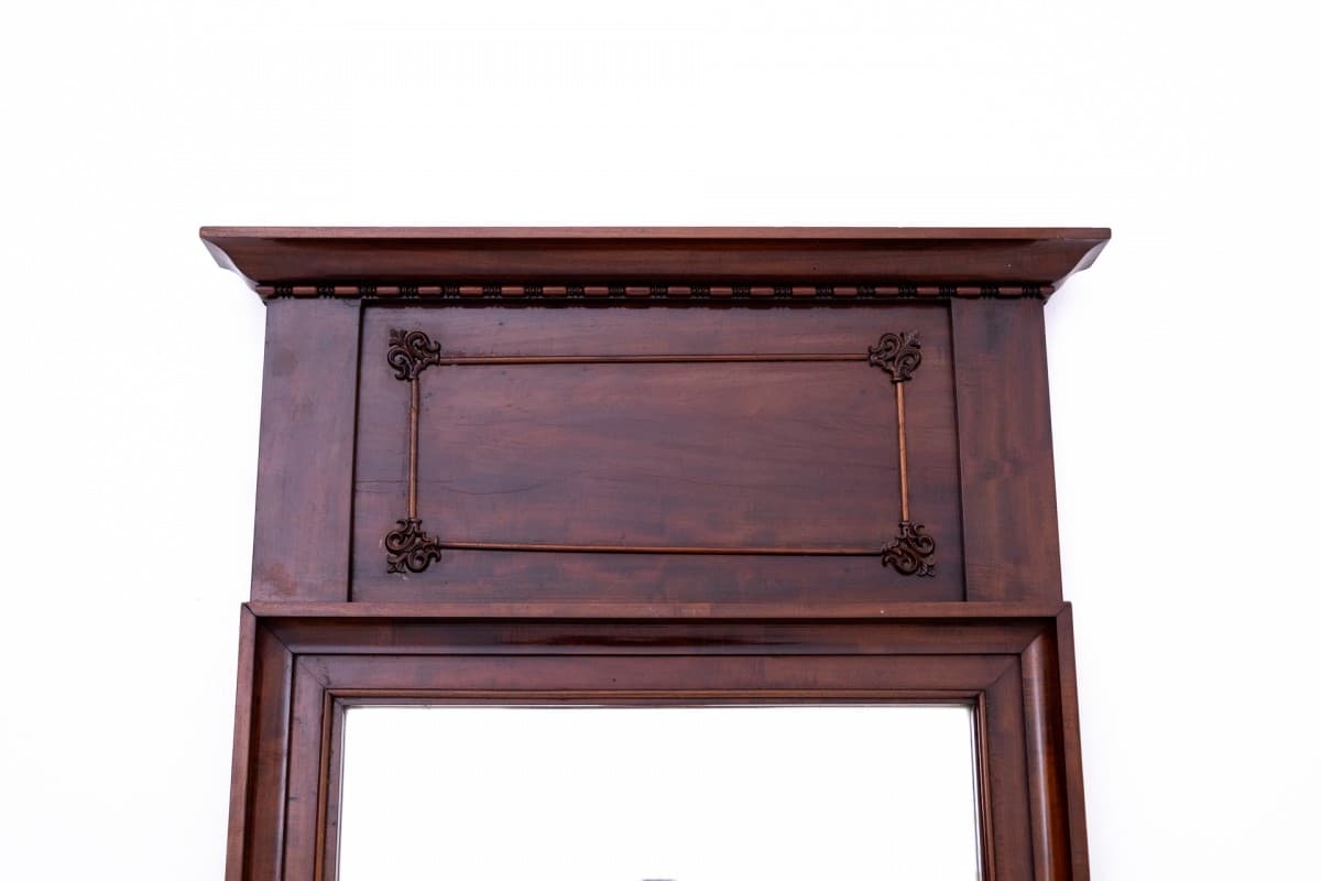 Wall Mirror Empire, dark brown mahogany, Northern Europe, 1880s - 76587