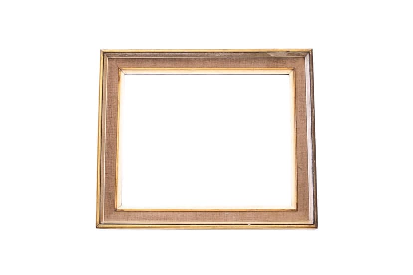 Rectangular mirror, golden wood, 1960s
