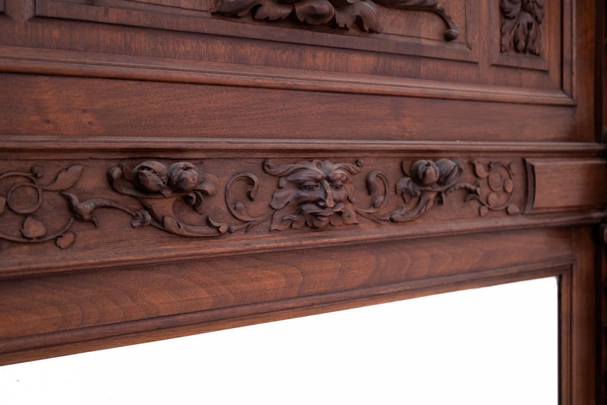 Renaissance Mirror, dark brown walnut, France, 19th c. - 76606