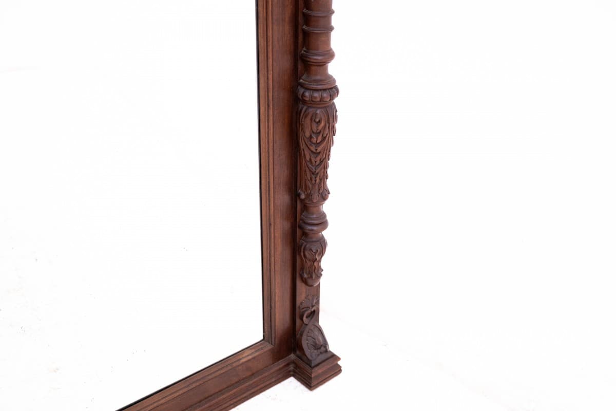 Renaissance Mirror, dark brown walnut, France, 19th c. - 76608