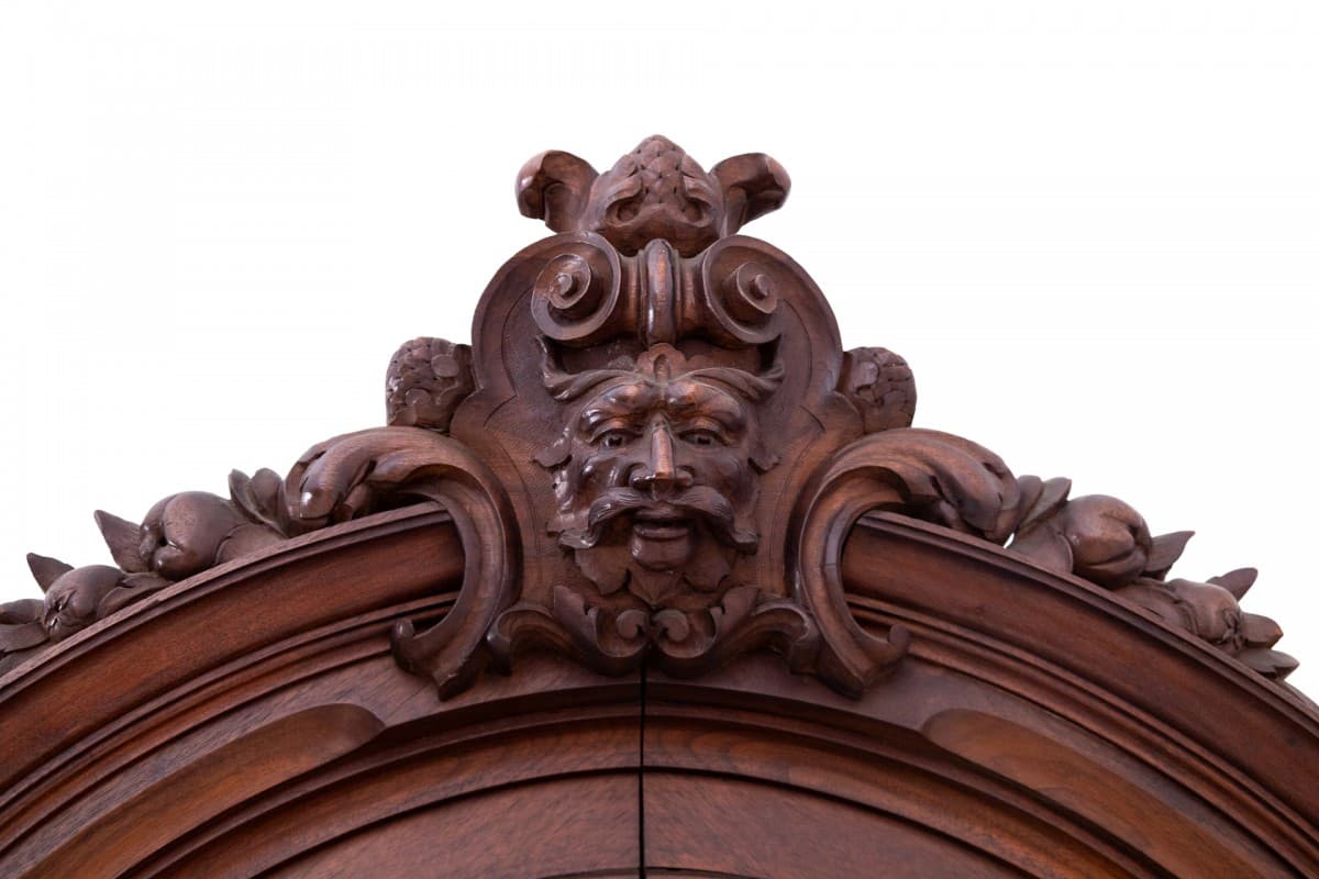 Renaissance Mirror, dark brown walnut, France, 19th c. - 76602