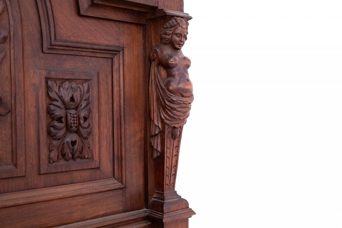 Renaissance Mirror, dark brown walnut, France, 19th c. - 76605