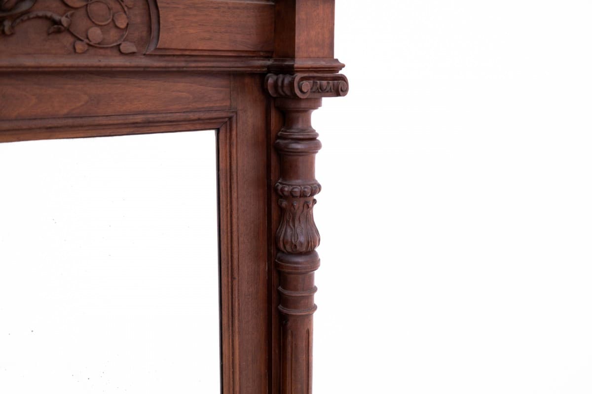 Renaissance Mirror, dark brown walnut, France, 19th c. - 76607