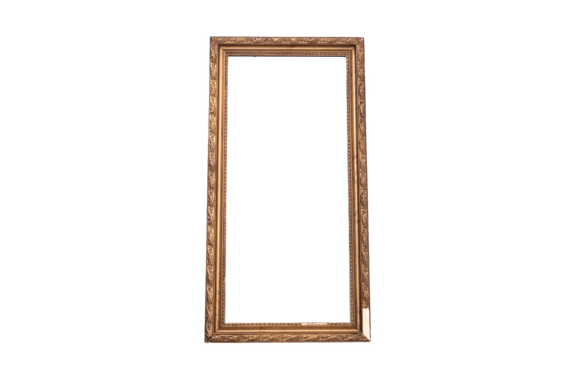 Wall mirror, golden frame, wood, France, 1950s