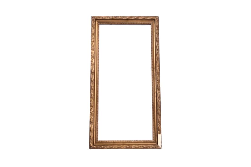 Wall mirror, golden frame, wood, France, 1950s