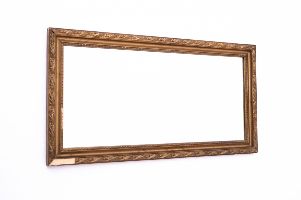 Wall mirror, golden frame, wood, France, 1950s - 76611