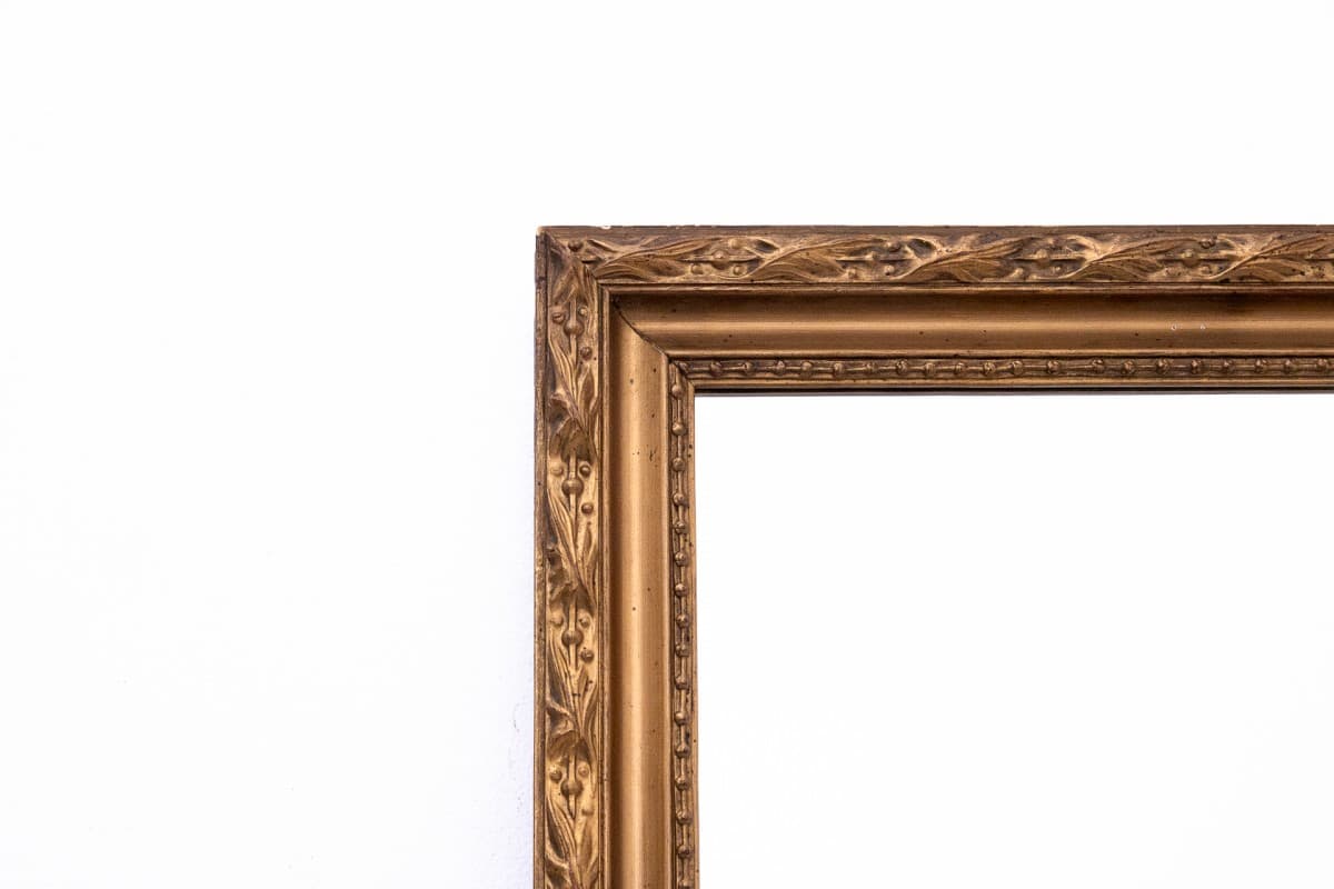 Wall mirror, golden frame, wood, France, 1950s - 76610
