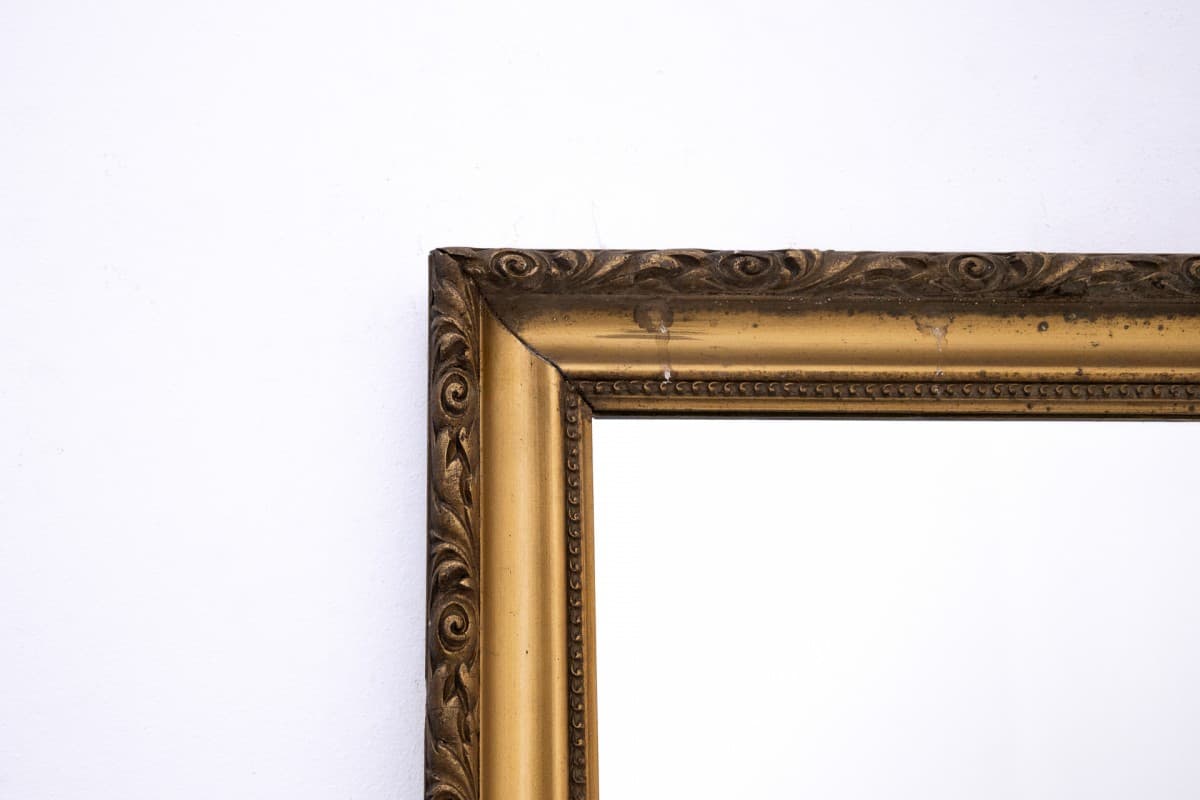 Rectangular mirror, golden, wood, Western Europe, 1920s - 76614