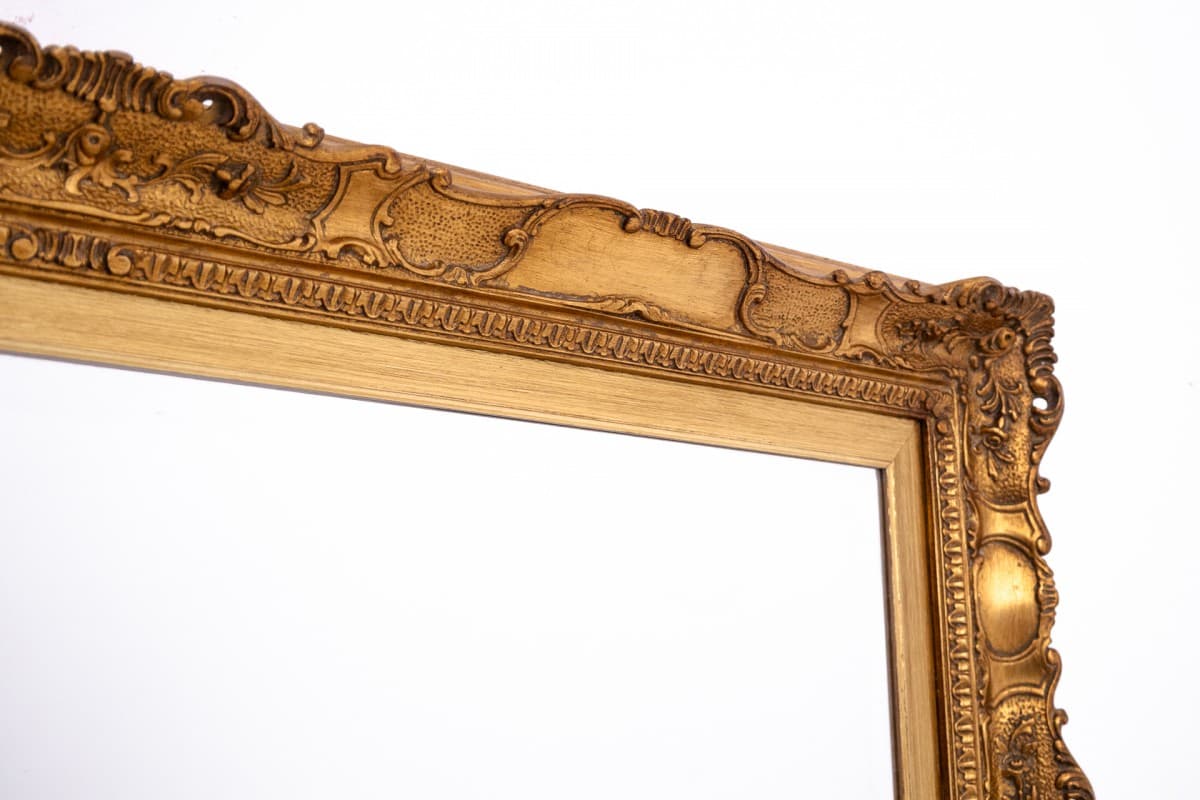 Rectangular mirror, gilded carved wood frame, Rococo style, 18th c. - 76661