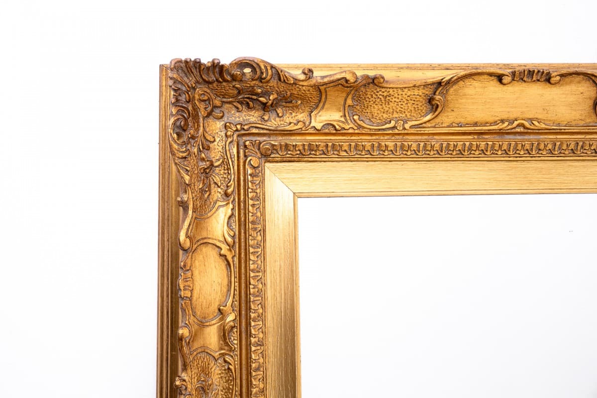 Rectangular mirror, gilded carved wood frame, Rococo style, 18th c. - 76660