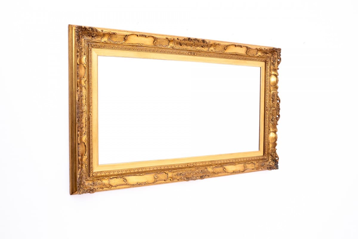 Rectangular mirror, gilded carved wood frame, Rococo style, 18th c. - 76659