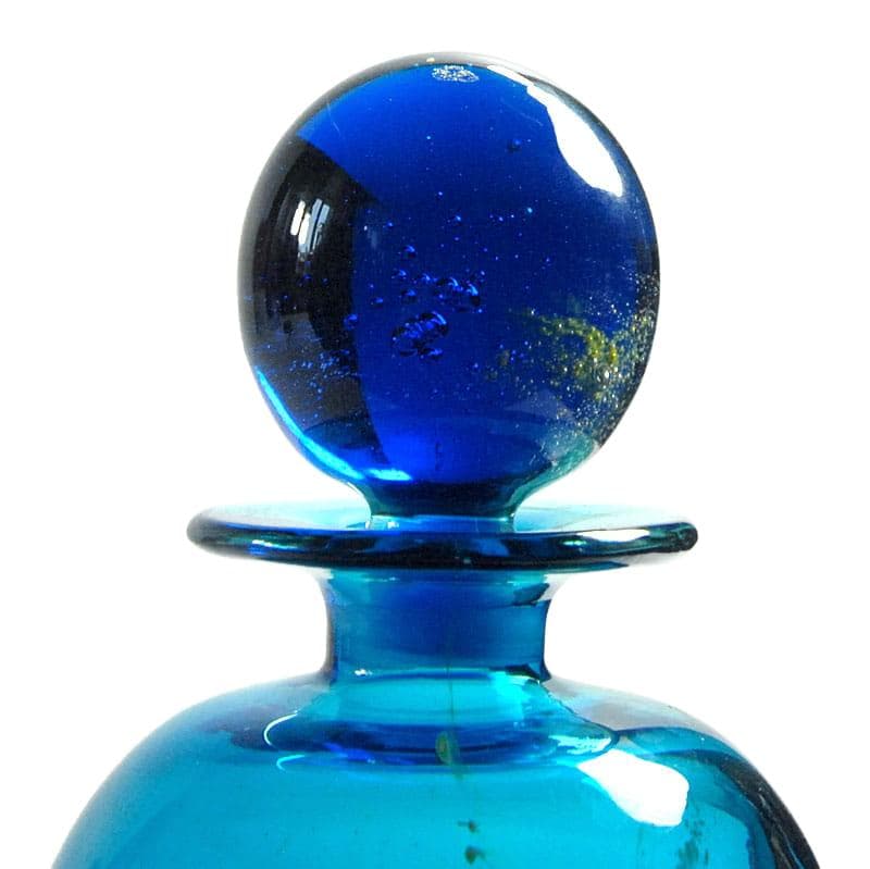 Niebieski flakon szklany, Mdina, Malta, lata 70/80 - 4200