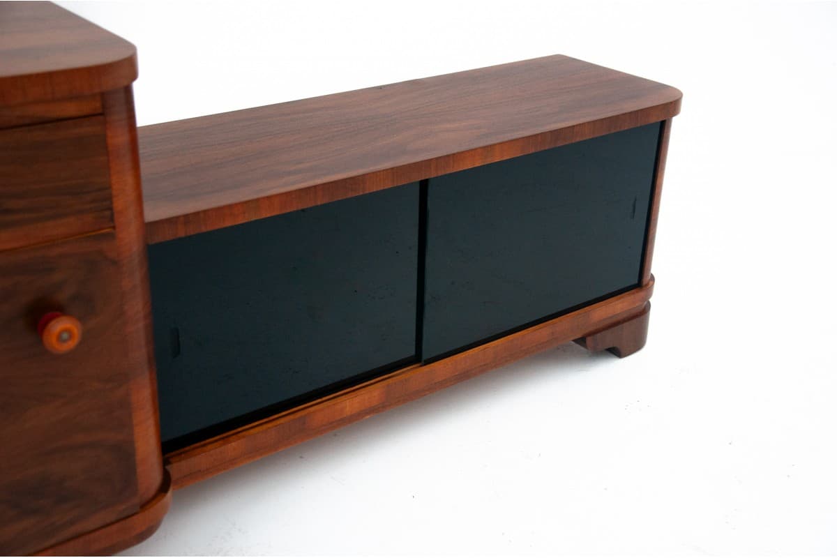 Komoda Art Deco, orzech brązowy, Polska, lata 50. - 76754