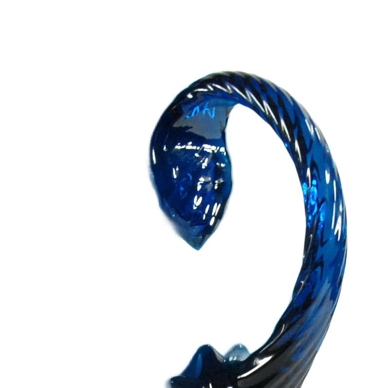 Morski niebieski wazon szklany, Empoli, Włochy, lata 60. - 4296