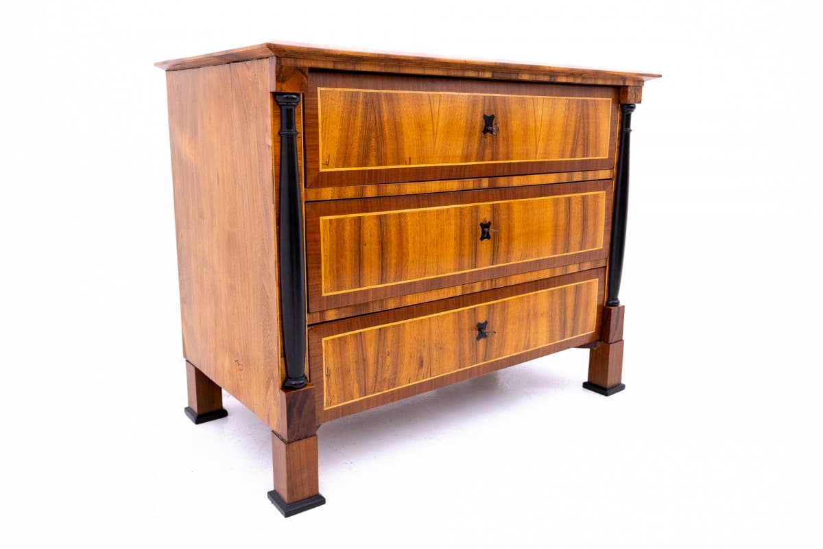 Komoda Biedermeier, drewno jasnobrązowe, Europa Północna, XIX wiek - 76796