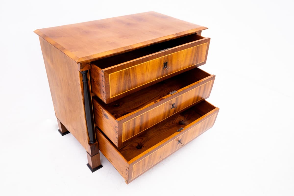 Komoda Biedermeier, drewno jasnobrązowe, Europa Północna, XIX wiek - 76797