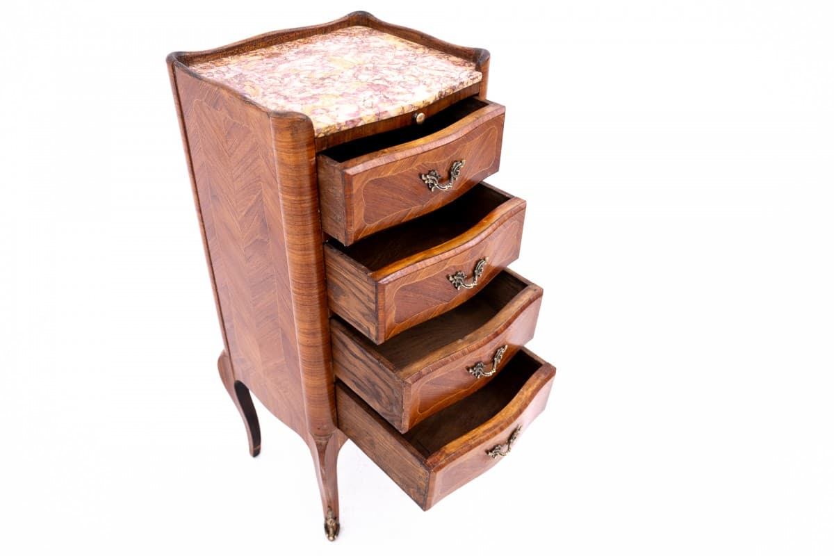 Komoda, Art déco, brązowy, orzech, Francja, lata 30. - 76825