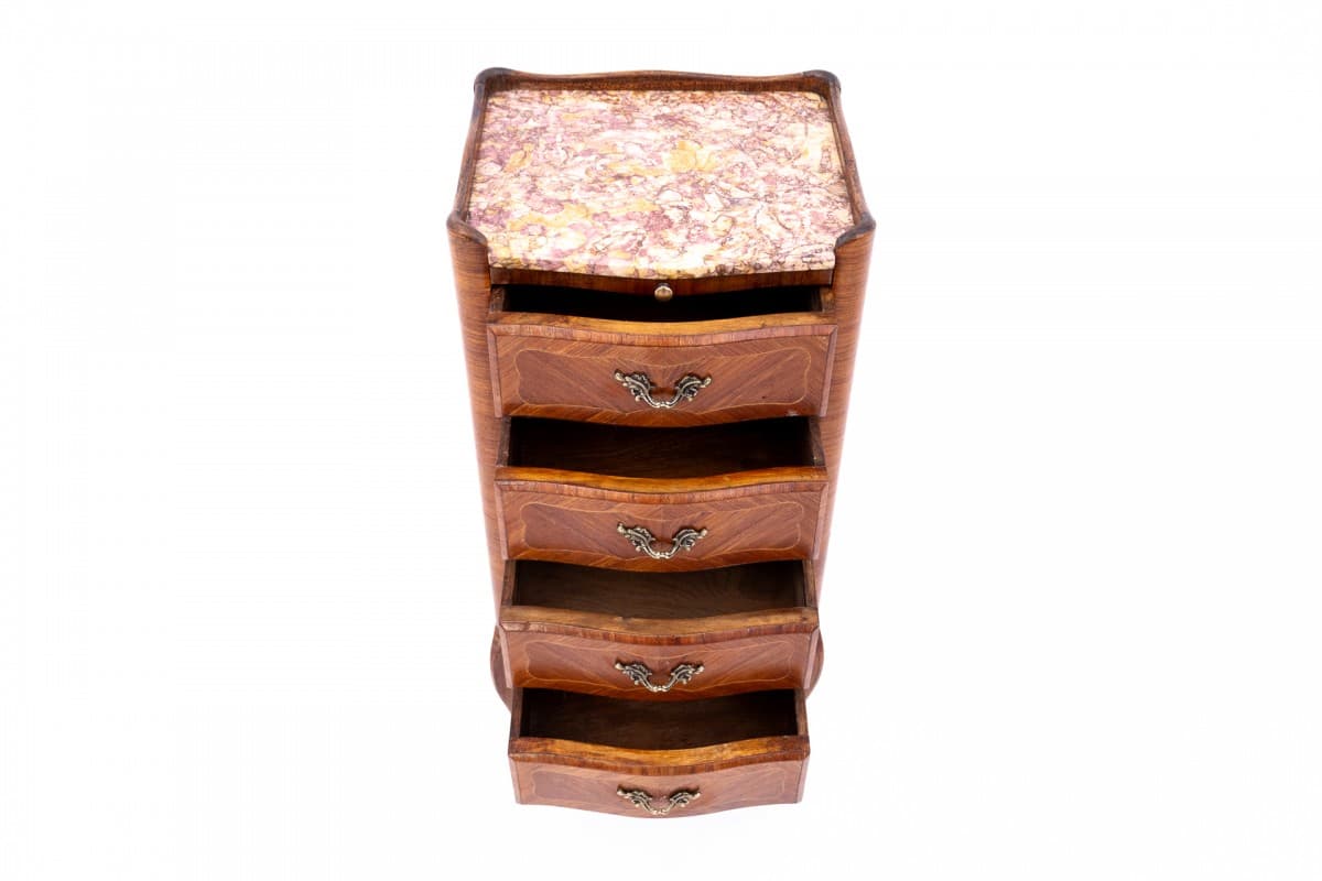 Komoda, Art déco, brązowy, orzech, Francja, lata 30. - 76826