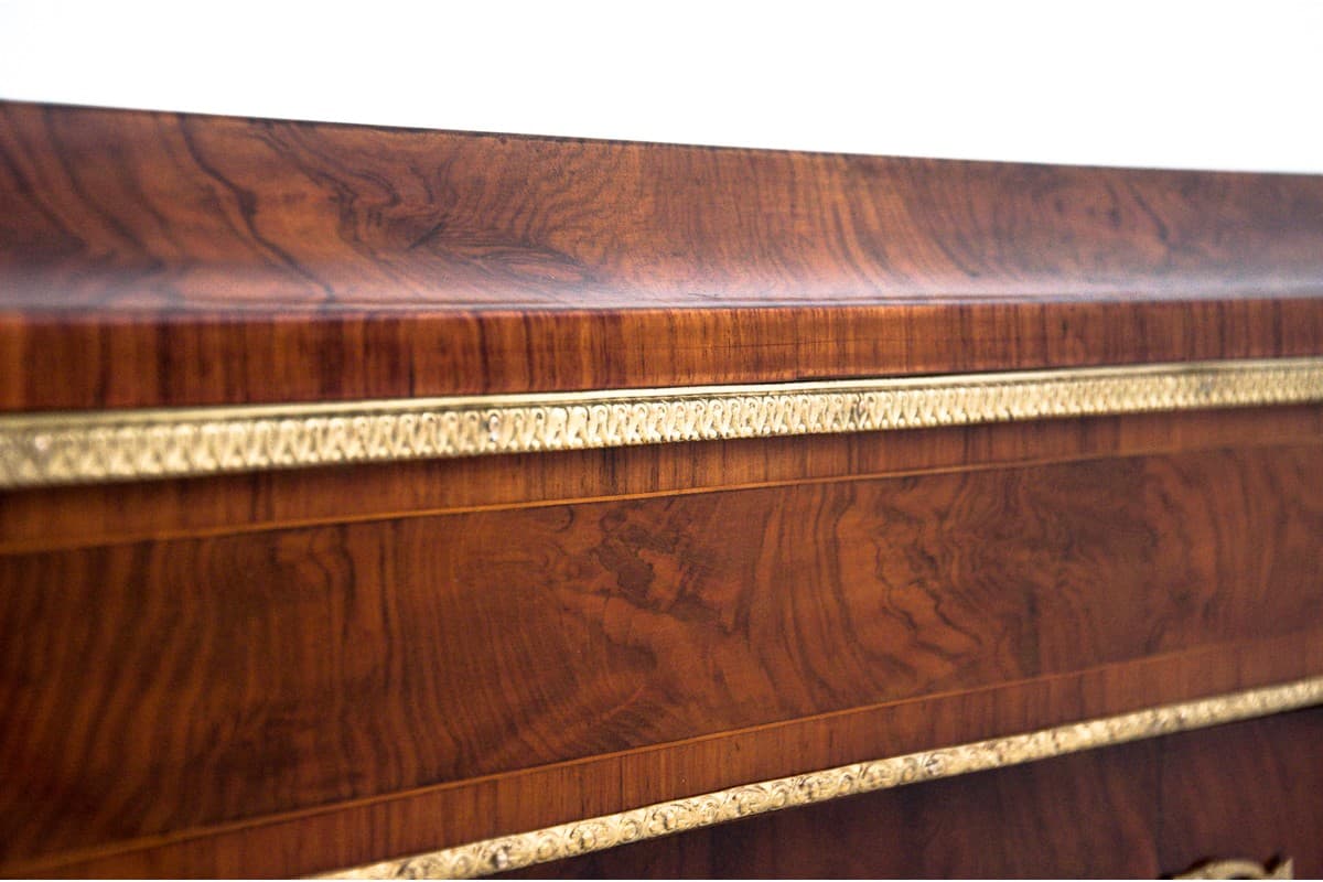 Komoda witryna, styl Ludwika Filipa, drewno brązowy, Francja, lata 80. XIX w. - 77039