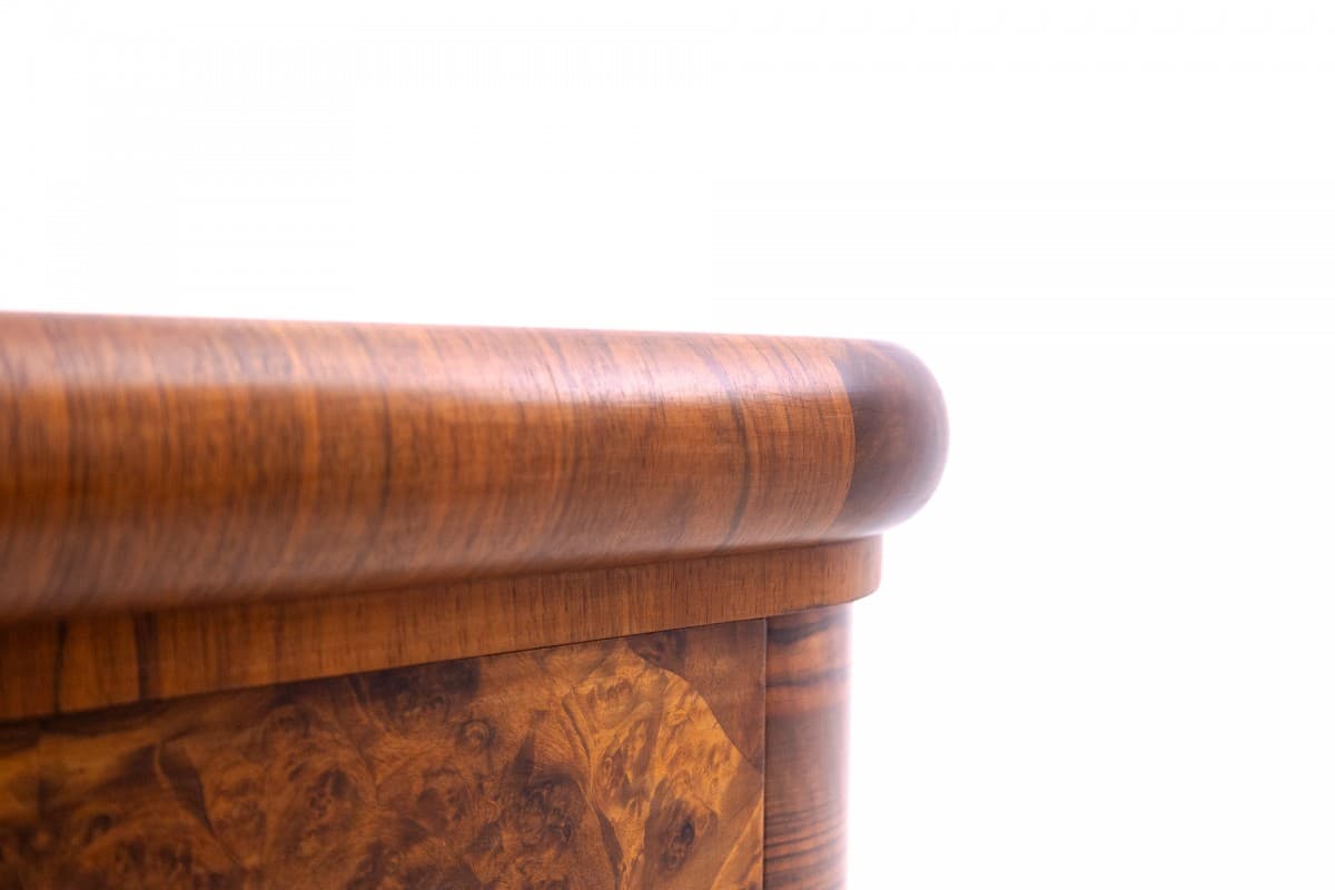 Komoda Art Deco, orzech brązowy ciemny, Polska, lata 40. - 77081