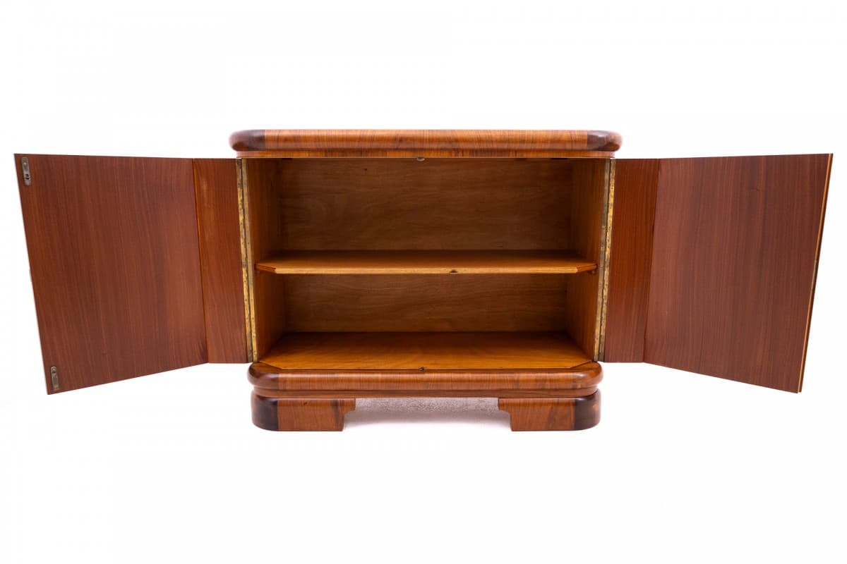 Komoda Art Deco, orzech brązowy ciemny, Polska, lata 40. - 77079