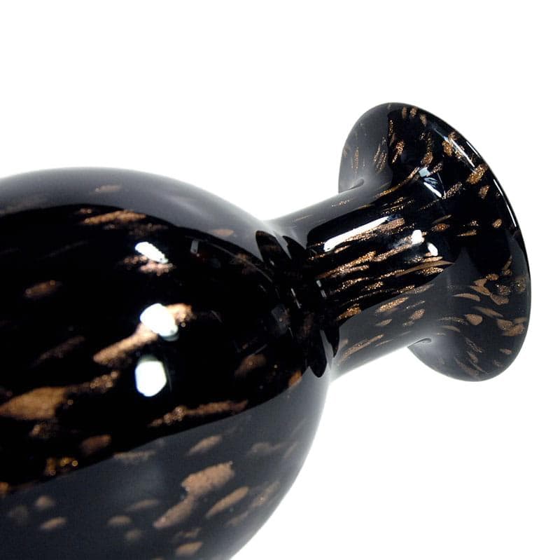 Czarny wazon ze szkła awenturynowego, proj. V. Nason, Włochy, lata 60. - 4267