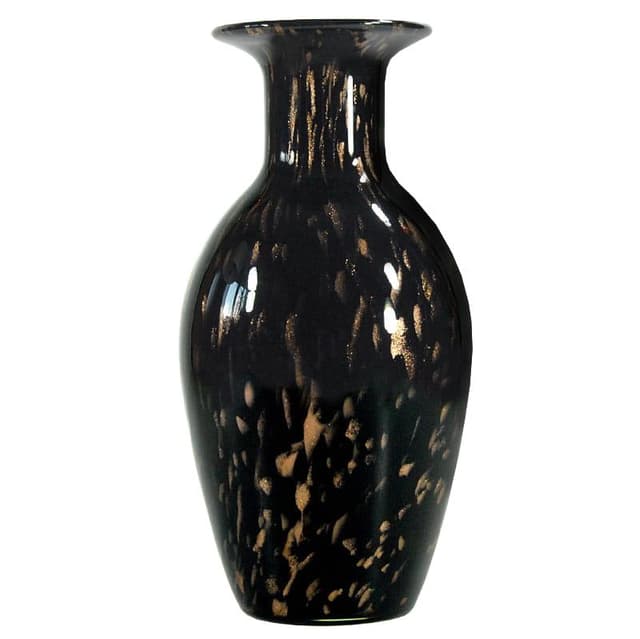 Czarny wazon ze szkła awenturynowego, proj. V. Nason, Włochy, lata 60. - WYMIARY