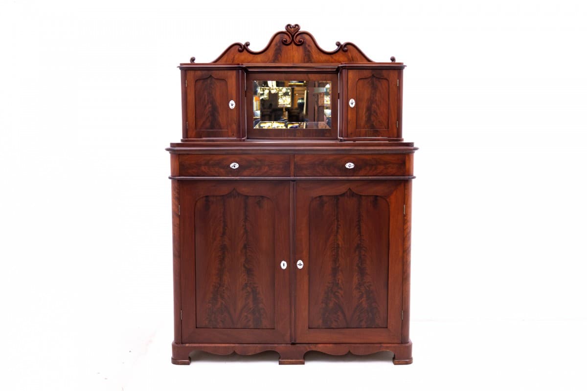 Komoda, Biedermeier, mahoń ciemnobrązowy, Europa Północna, XIX wiek - 77582