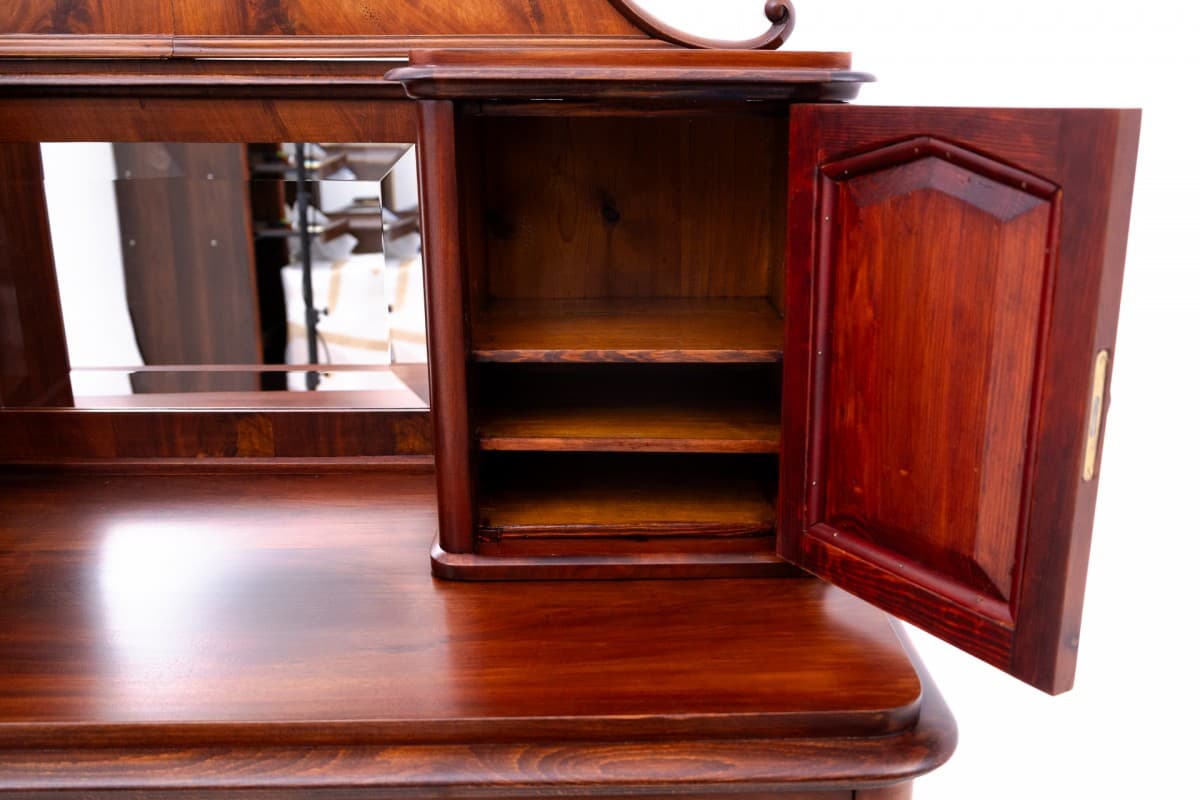 Komoda, Biedermeier, mahoń ciemnobrązowy, Europa Północna, XIX wiek - 77584