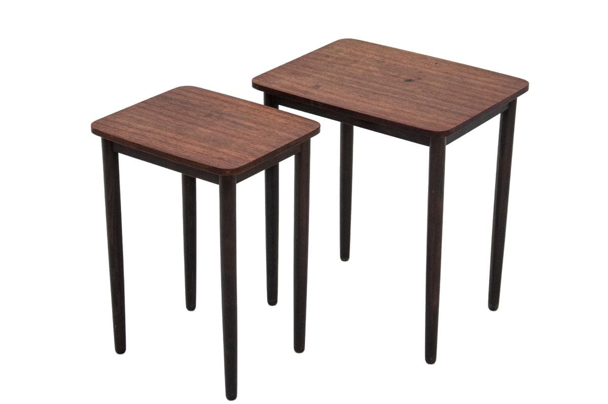 Set of coffee tables, rosewood, dark brown, Denmark, 1960s.