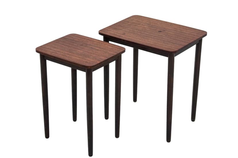 Set of coffee tables, rosewood, dark brown, Denmark, 1960s.