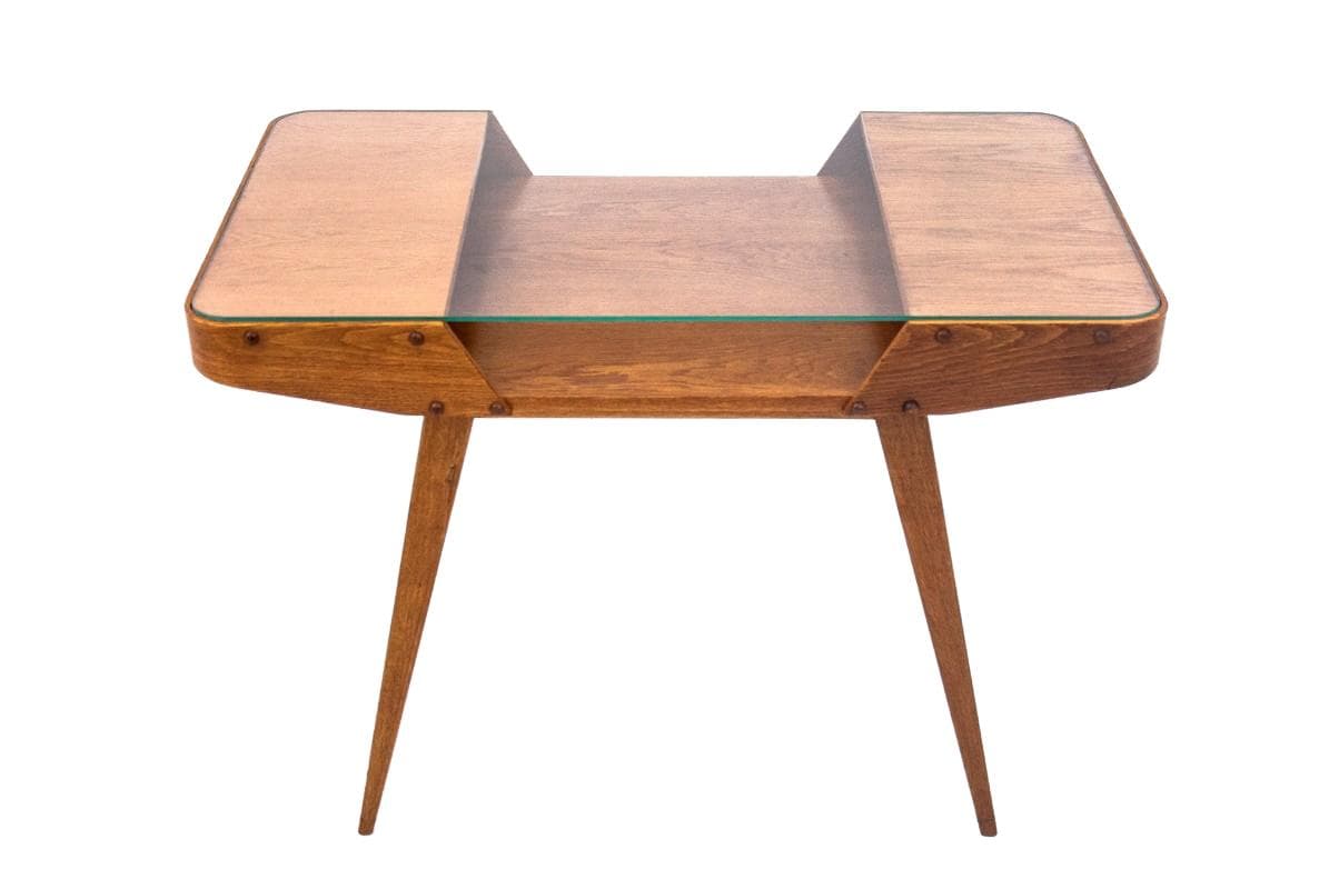 Coffee table, brown walnut, Czech Republic, 1960s