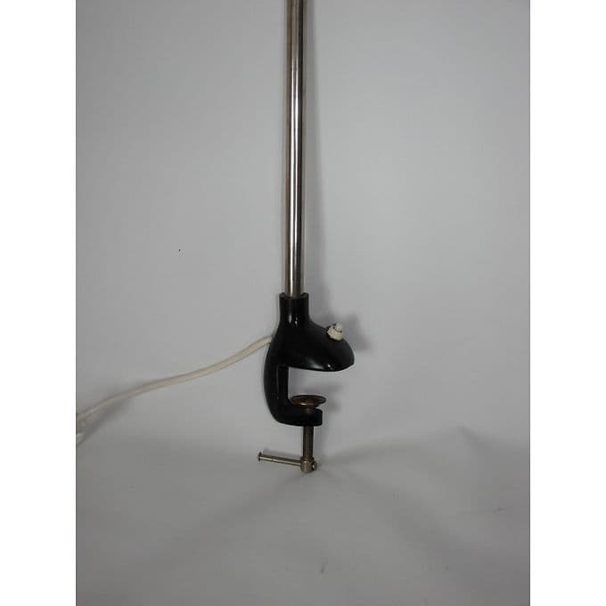 Lampa biurkowa, bordowy, aluminium, lata 60. - 38666