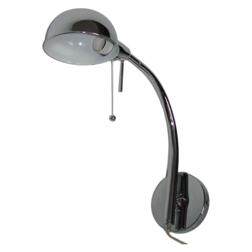 Kinkiet Modern, chromowana stal srebrny, lata 80.