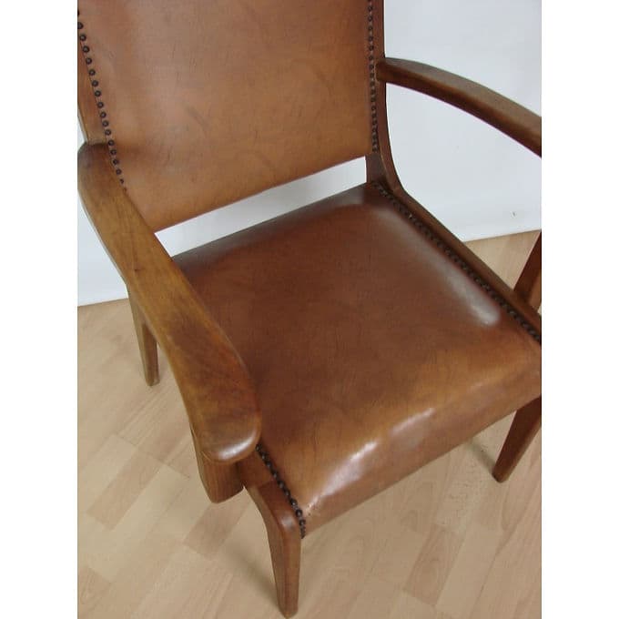 Fotel Modern, brązowy, buk, Polska, lata 50. - 38639