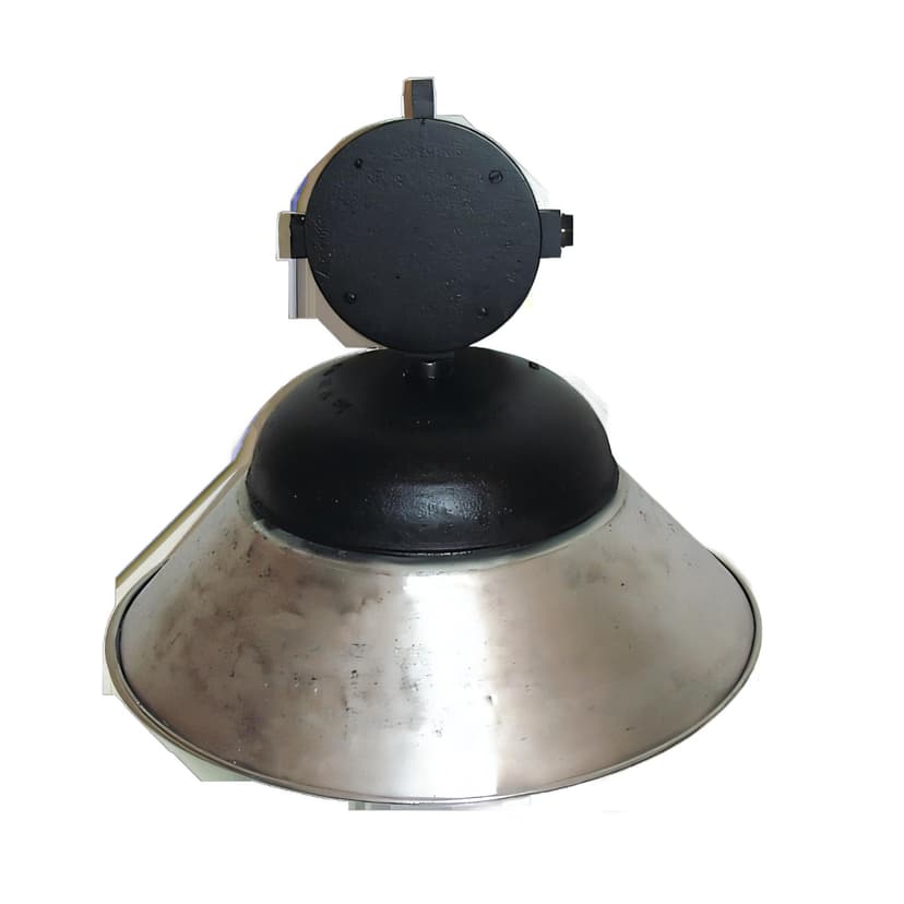 Pendant Lamp IP-55, black metal, Polam, Poland, 1960s