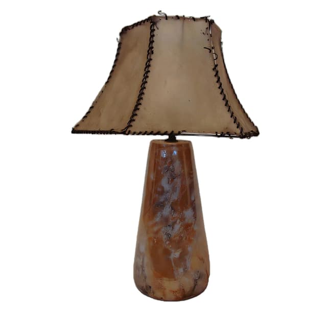 Table lamp, multicolor ceramic, Finland, 1930s - DIMENSION